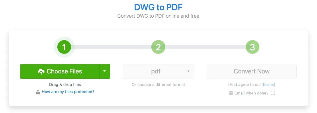Zamzar online conversion tool for converting DWG files to PDF in three simple steps Zamzar online conversion tool for converting DWG files to PDF